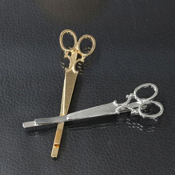 Metal Scissors Hair Clip (Gold) - Picture 4 of 7